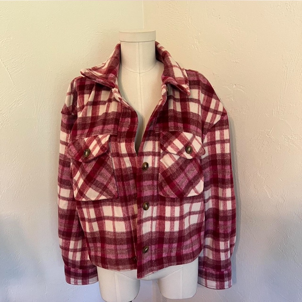 Bagatelle Plaid Button-Up Jacket